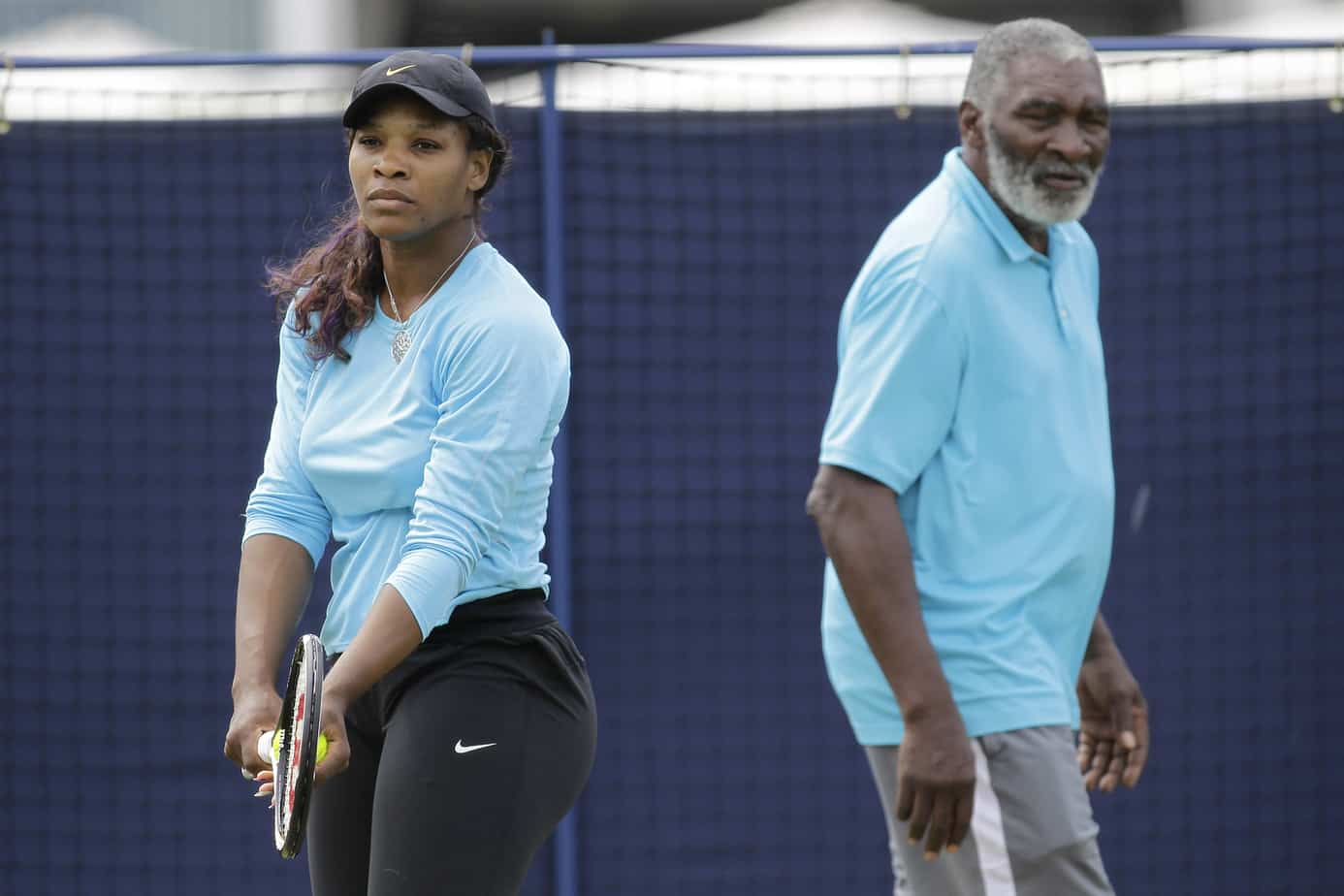 Image of Serena Williams with her Father 