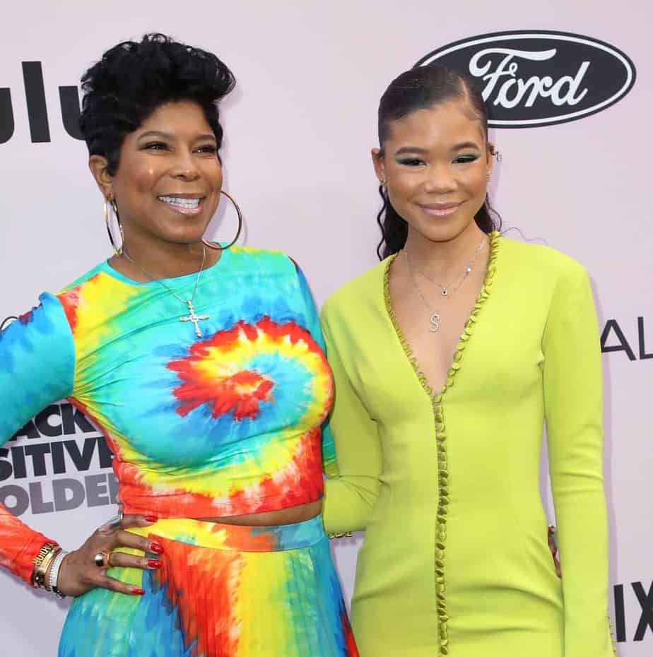 Image of Storm Reid with her mother