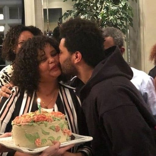Image of The Weeknd with this mother, Samra Tesfaye