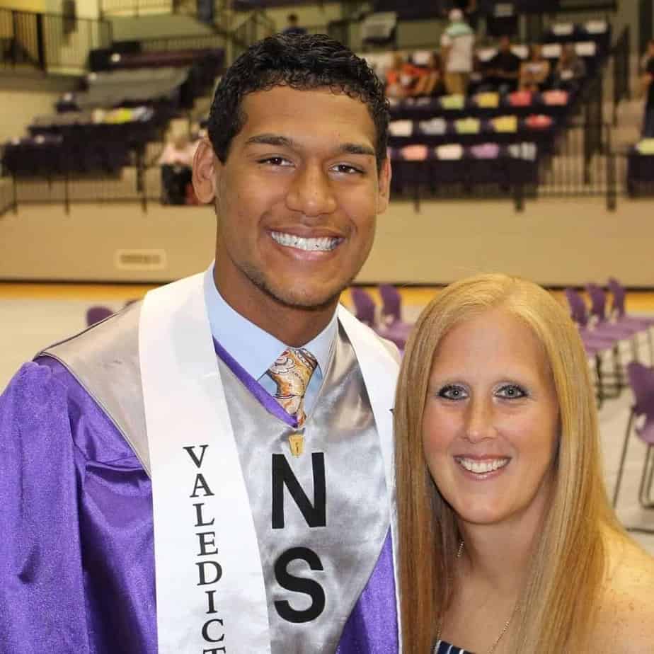 Image of Zaven Collins with his mother, Haley Collins